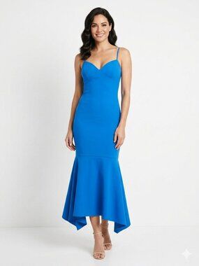 *Likely Christiana Blue Crepe Mermaid Gown – US 2 / AU 6